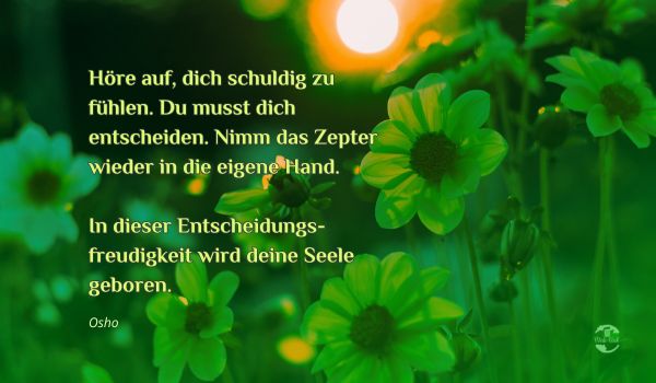 Osho Zitat über Schuld